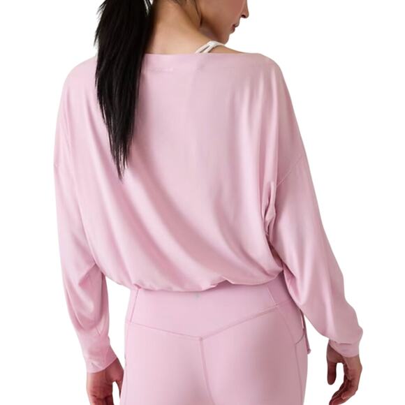 Athleta Cool Down Top In Begonia Pink Size XL NWT - Picture 5 of 9